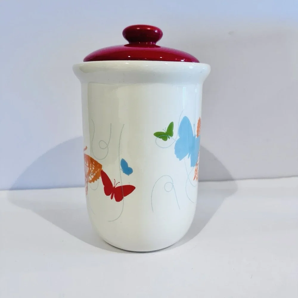 Gourmet Expression Canister Food‎ Storage Seal Tight Lid Butterfly Splendor